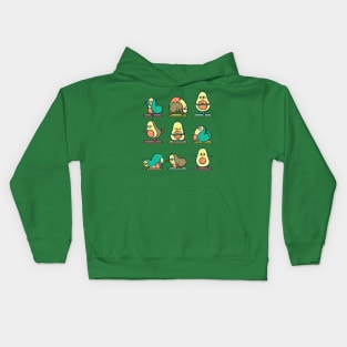 Avocado Yoga for Kids Kids Hoodie